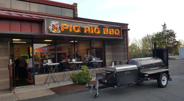 The Plates Are Piled High With Barbeque At The Delicious Pig Rig BBQ In Connecticut
