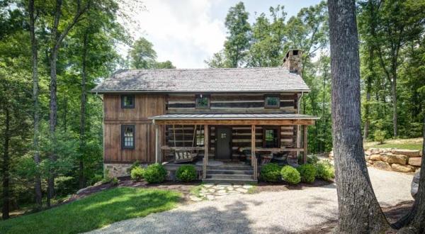 You Can Sleep Inside An Antique Log Cabin In The Mountains When You Stay At The Trailview Cottage In Virginia