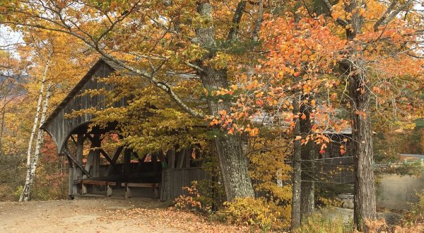Walk Across Artist’s Bridge For A Gorgeous View Of Maine’s Fall Colors