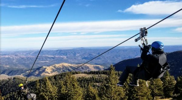 Take A Ride On The Longest Zipline In New Mexico At Ski Apache