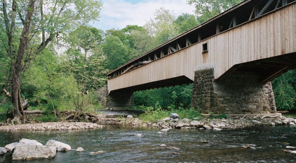 The Longest Covered Bridge In Pennsylvania, Academia Pomeroy Covered Bridge Is 278-Feet Long