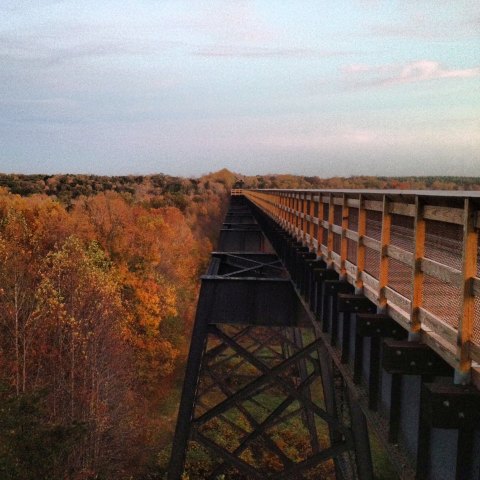 Walk Across High Bridge Trail For A Gorgeous View Of Virginia's Fall Colors