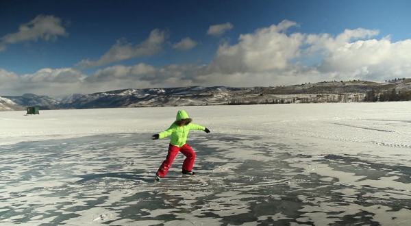 You’ll Feel Like A Kid Again When You Go Ice Skating At Wyoming’s Fremont Lake