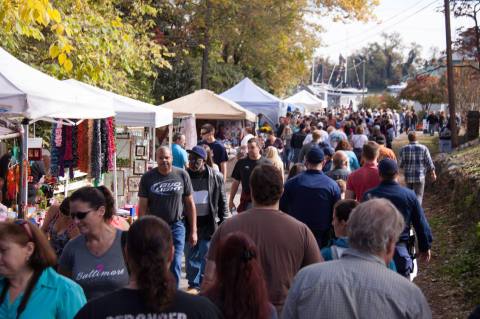 Nearly 60,000 People Flock To The Town Of Urbanna For Its Famous Annual Virginia Oyster Festival 