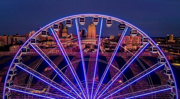 Ride A 200-Foot-Tall Ferris Wheel To Enjoy Sweeping Views Of The St. Louis Skyline In Missouri