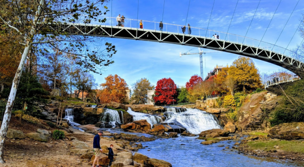 The Reedy River Falls In South Carolina Will Soon Be Surrounded By Beautiful Fall Colors