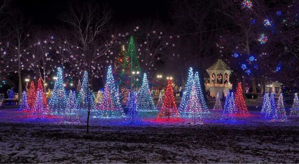 The Christmas Tree Trail At Gallipolis In Lights In Ohio Is Like Walking In A Winter Wonderland