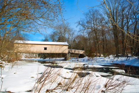 The Oldest Covered Bridge In Connecticut Has Been Around Since 1840