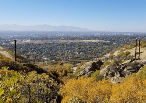 Walk Across The Bear Canyon Suspension Bridge For A Gorgeous View Of Utah's Fall Colors