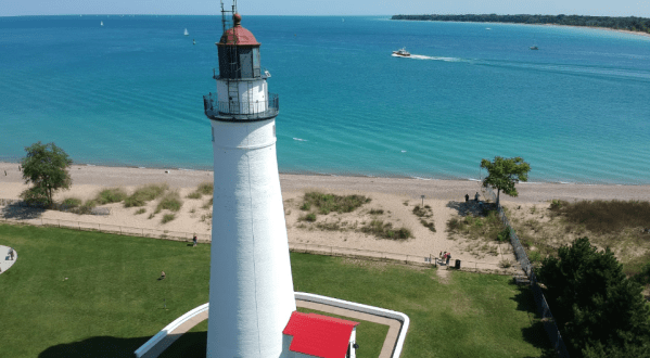 Climb 94 Steps To The Top Of Fort Gratiot Lighthouse Near Detroit And You Can See All The Way To Canada