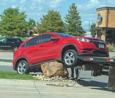 Dozens Of Drivers Have Gotten Stuck On This Now-Infamous Rock In Omaha, Nebraska