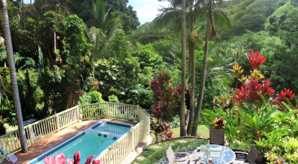 Relax With Mountain Views And Your Own Private Pool When You Stay At This Hawaii Cottage