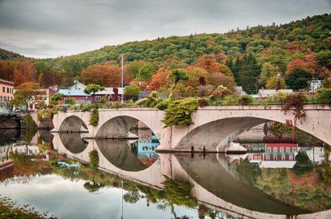 The Former Trolley Bridge In Massachusetts, Bridge Of Flowers, Is Beyond Beautiful In The Fall
