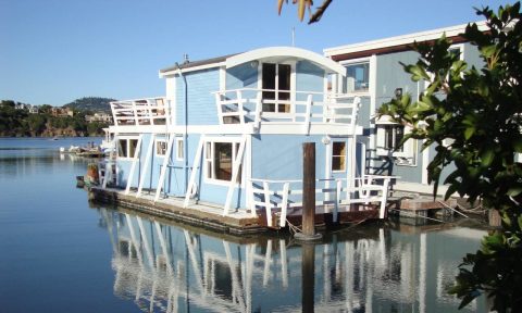 Go Glamping On The Bay In A Charming Floating Cabin At Northern California's Yellow Ferry Harbor
