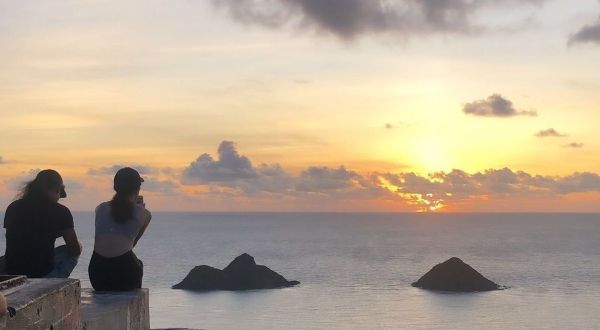 Lanikai Pillboxes Is One Of The Most Spectacular Places To Watch The Sun Rise In Hawaii