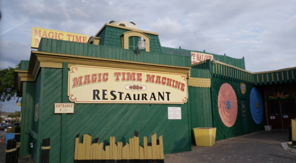 All The Waiters Dress Like Disney Characters At The Magic Time Machine In Texas