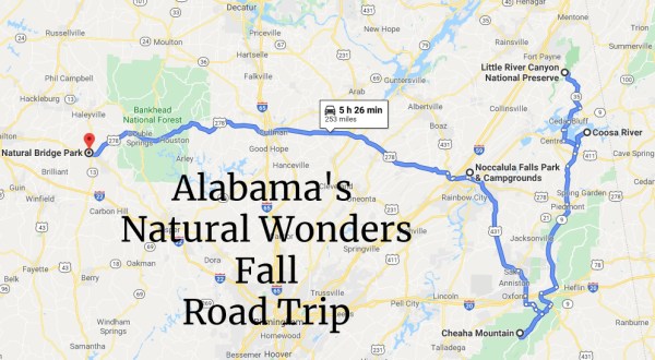 Take A Natural Wonders Road Trip To See Alabama In The Fall Like You Never Have Before