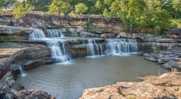 The Hidden Falls At Bluestem Lake In Oklahoma Are Beautiful To Visit Year-Round