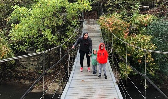 Walk Across The Tanyard Creek Suspension Bridge For A Gorgeous View Of Arkansas’ Fall Colors