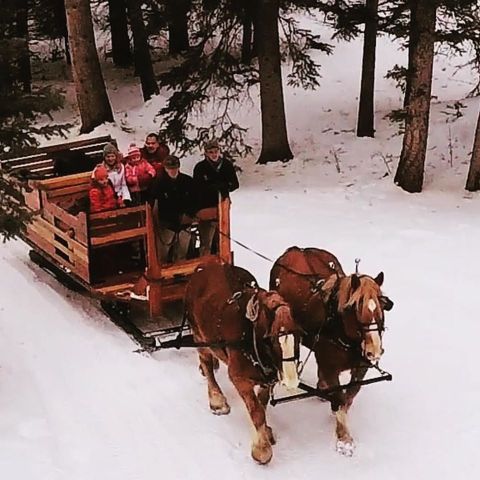 Take A Sleigh Ride To A Lantern-Lit Dinner Cabin In Montana At Lone Mountain Ranch