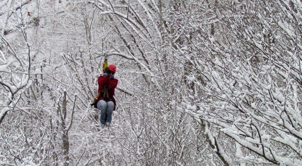 Take A Winter Zip Line Tour To Marvel Over West Virginia’s Majestic Snow Covered Landscape From Above
