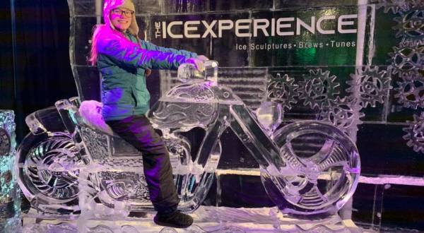 Walk Through A Frozen, Crystal-Clear Wonderland Made With 50 Tons Of Ice At The Ice Xperience In Wisconsin