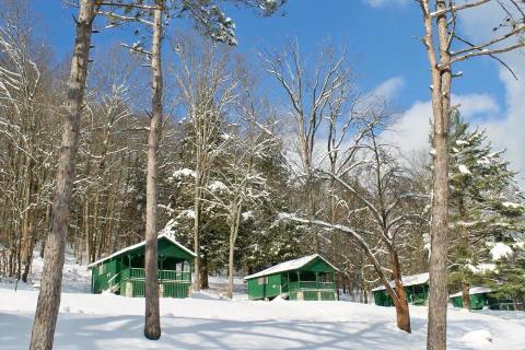 You'll Find A Luxury Glampground At Allegany State Park Near Buffalo, It's Ideal For Winter Snuggles And Relaxation