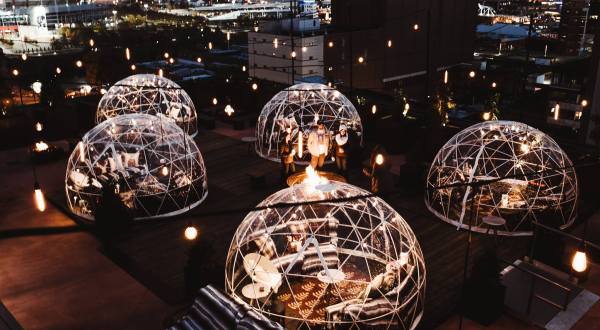 Cozy Up In A Rooftop Igloo For Drinks And A View At The Bobby Hotel In Downtown Nashville