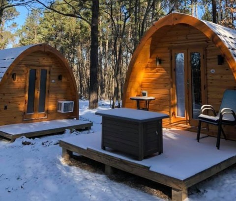 You'll Find A Luxury Glampground At Iris Hill In Arkansas, It's Ideal For Winter Snuggles And Relaxation