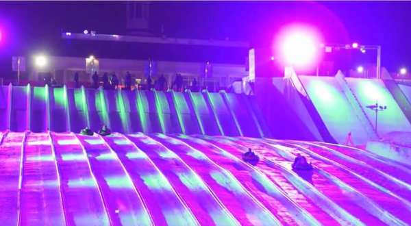 Try The Ultimate Nighttime Adventure With Galactic Snow Tubing At Stone Mountain In Georgia