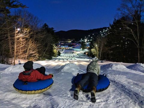 The Best Snow Tubing Run In New Hampshire Can Be Found At Gunstock Mountain Resort