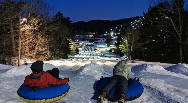 The Best Snow Tubing Run In New Hampshire Can Be Found At Gunstock Mountain Resort