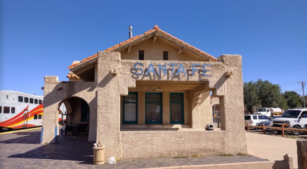 This Historic New Mexico Train Depot Is Now A Beautiful Restaurant Right On The Tracks