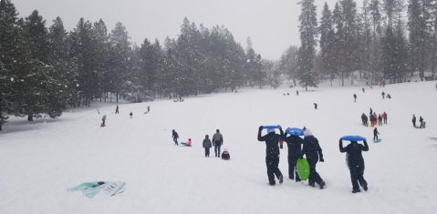 Take The Family For A Day Of Sledding On The Biggest Hills In Idaho At Cherry Hill Park