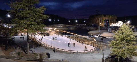 Twirl Around The Largest Outdoor Ice Rink In North Carolina This Winter At U.S. National Whitewater Center