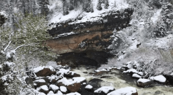 Be In Awe Of The Frozen Wyoming Landscape At Sinks Canyon State Park
