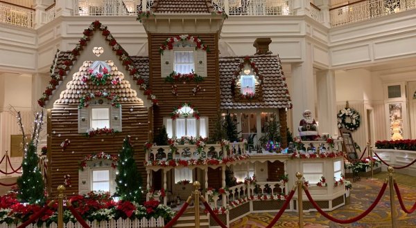 Wander Through The Deliciously Giant Gingerbread House In Florida At Disney’s Grand Floridian Resort