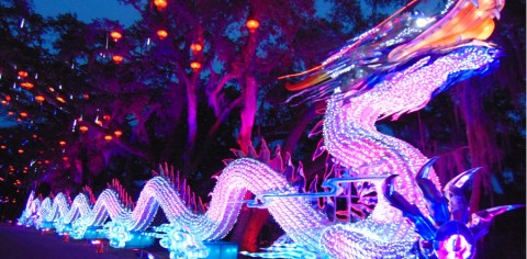 See America's Oldest Public Gardens In A Whole New Light At The Lantern Festival At Magnolia Plantation In South Carolina