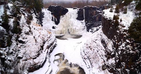 Hike To See The Frozen Beauty Of The High Falls Of The Pigeon River, Minnesota's Largest Waterfall