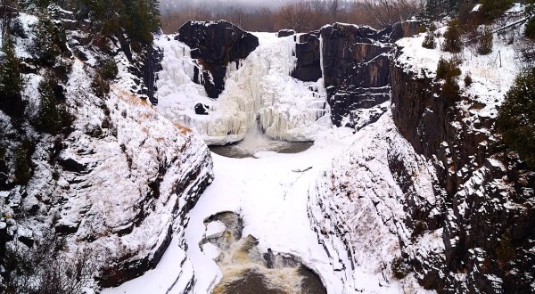 Hike To See The Frozen Beauty Of The High Falls Of The Pigeon River, Minnesota’s Largest Waterfall