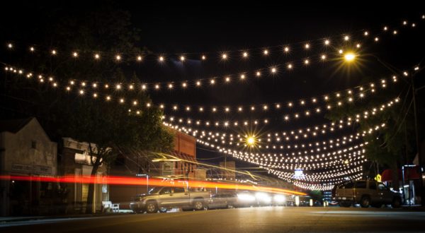 Stroll Through A Canopy Of Christmas Lights On Jenks Main Street, Oklahoma’s Most Splendid Street