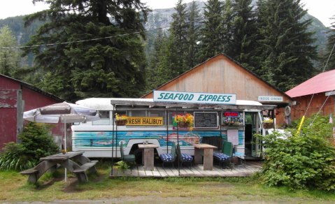 The Tastiest Seafood In Hyder, Alaska Is Served Out Of An Old School Bus