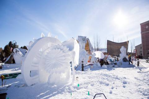 Seeing The Massive Snow Sculptures In The Small Town Of Driggs, Idaho Will Be Your Favorite Winter Memory