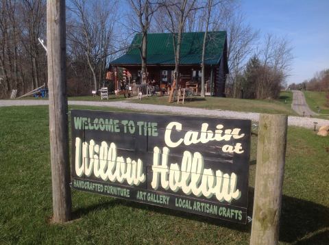 You'll Find One-Of-A-Kind Crafts And Handmade Furniture At The Cabin At Willow Hollow In Ohio