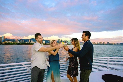 It's All About The Sunset And Cocktails Aboard Atlantis Cruises' Majestic Ship In Hawaii