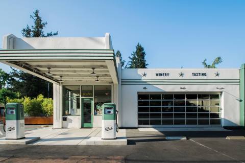Enjoy A Wine Tasting Inside A Vintage Gas Station At Tank Garage Winery In Northern California