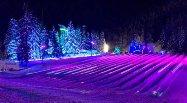 Try The Ultimate Nighttime Adventure With Cosmic Tubing At Mt. Hood Skibowl In Oregon