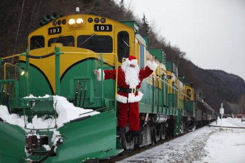 Hop On The White Pass Santa Train And Hang Out With Santa In Skagway, Alaska