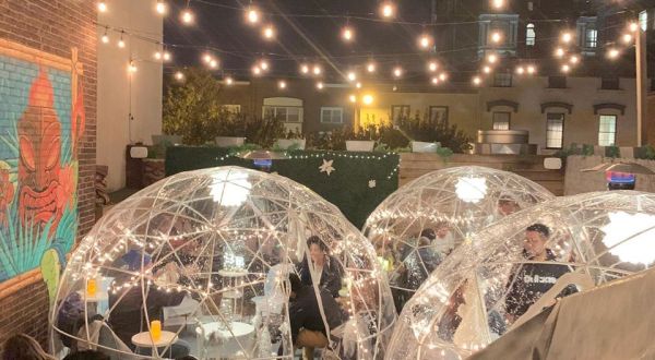 Stay Warm And Cozy This Season At Elm City Social, A Rooftop Igloo Bar In Connecticut