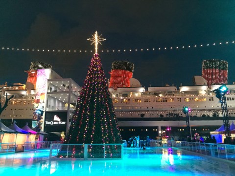 The Historic Ship With A Haunted Past, The Queen Mary, Turns Into A Christmas Wonderland Each Year In Southern California